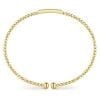 14K Yellow Gold Fashion Bangle .13 carat diamond weight simple bar - Image 3