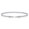 14K White Gold Fashion Bangle .25 carat split cuff
