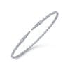 14K White Gold Fashion Bangle .25 carat split cuff - Image 2
