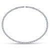 14K White Gold Fashion Bangle .25 carat split cuff - Image 3