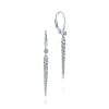 14K White Gold Peek A Boo Spike Diamond Earrings