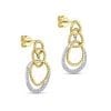 14K Yellow-White Gold Fashion Earrings - Image 2