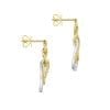 14K Yellow-White Gold Fashion Earrings - Image 3