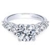 14K White Gold Round Diamond Engagement Ring