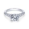14K White Gold Round Diamond Engagement Ring