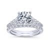 14K White Gold Round Diamond Engagement Ring - Image 4