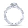 14K White Gold Marquise Halo Diamond Engagement Ring / Center Diamond Sold Seperate - Image 2