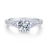 14K White Gold Round Diamond Engagement Ring