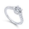 14K White Gold Round Diamond Engagement Ring - Image 3