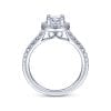 14K White Gold Oval Halo Diamond Engagement Ring / Center Diamond Sold Seperate - Image 2