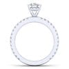 14K White Gold Oval Diamond Engagement Ring - Image 2
