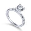 14K White Gold Round Diamond Engagement Ring - Image 3