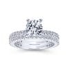 14K White Gold Round Diamond Engagement Ring - Image 4