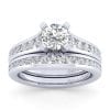 14K White Gold Round Diamond Engagement Ring - Image 4