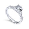 14K White Gold Round Diamond Engagement Ring - Image 3