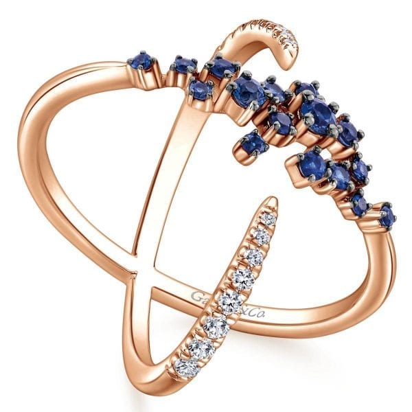 14K Rose Gold Fashion Ladies Ring - Image 3