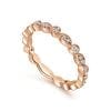 14K Rose Gold Fashion Ladies Ring - Image 3