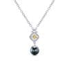 Silver-18K Yellow Gold Fashion Necklace