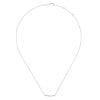 14k White Gold Curved Diamond Bar Fashion Necklace - Image 2