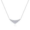 14K White Gold Art Moderne Triangle Necklace