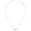 14K White Gold Art Moderne Triangle Necklace - Image 2