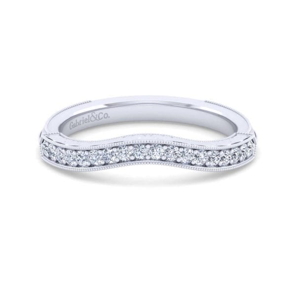 14K White Gold Matching Wedding Band