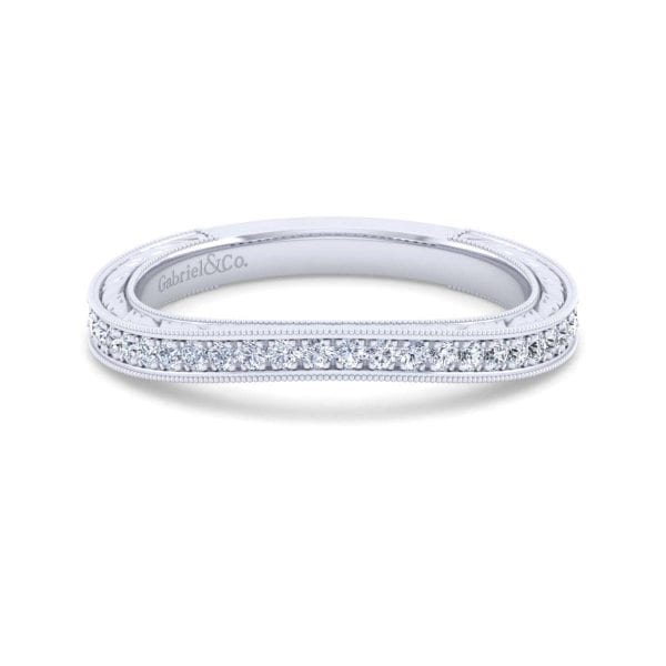 14K White Gold Matching Wedding Band