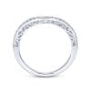 14K White Gold Matching Wedding Band - Image 2