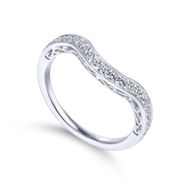 14K White Gold Matching Wedding Band - Image 3