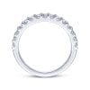 14K White Gold Diamond Wedding Band - Image 2