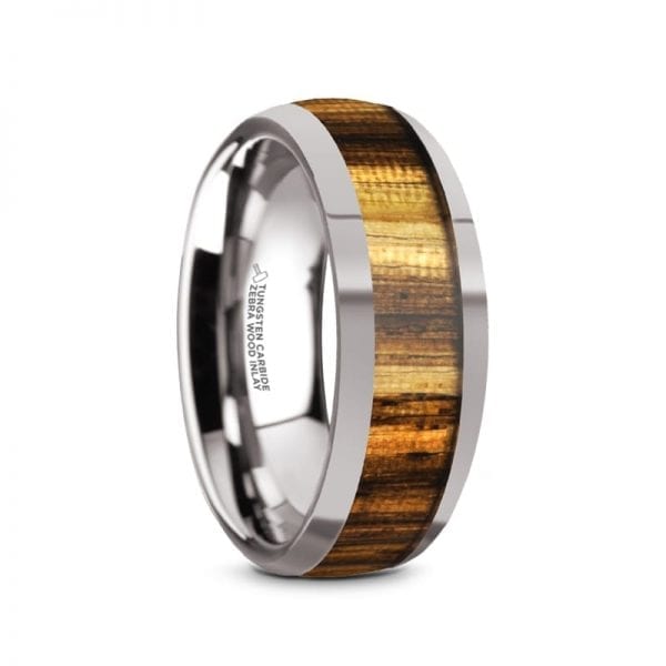 TIGRE Tungsten Carbide Polished Finish Men's Domed Wedding Band