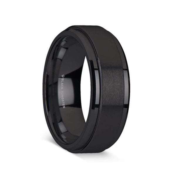 REVOLVE Black Tungsten Spinner Ring Spinning Wedding Band