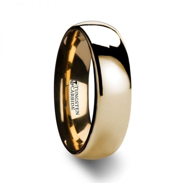 ORO Domed Gold Tungsten Wedding Ring