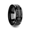 Windsor Beveled Black Tungsten Carbide Wedding Band