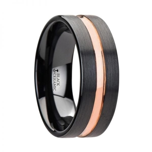 VENICE Black Ceramic Wedding Band