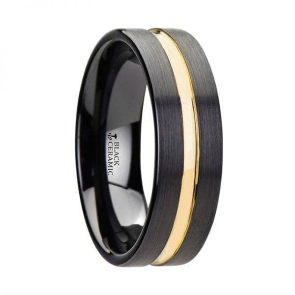 VIVALDI Black Ceramic Wedding Band