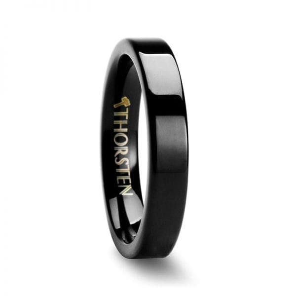 BELLONA Black Pipe Cut Tungsten Carbide Ring