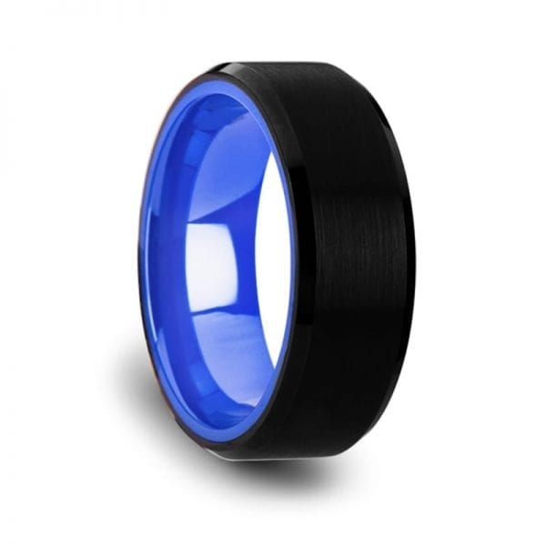 RIGEL Black Tungsten Comfort Fit Wedding Band