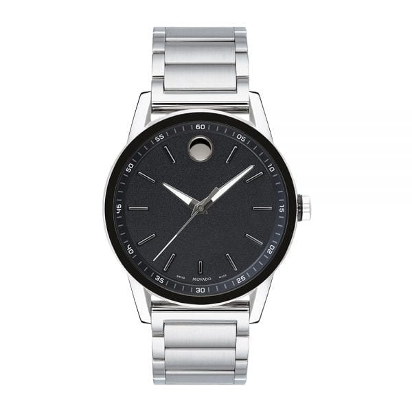 Movado Museum Sport 42mm Black Printed Index Dial Men's Watch