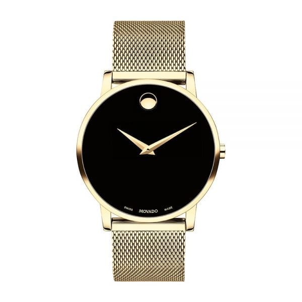 Movado Museum Classic 40mm Yellow Mesh Men's Watch