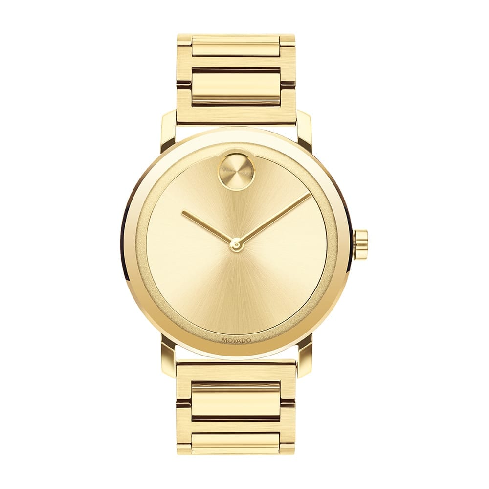 Movado BOLD Evolution Watch, Thin 40 mm Pale Gold Ion-Plated Stainless ...