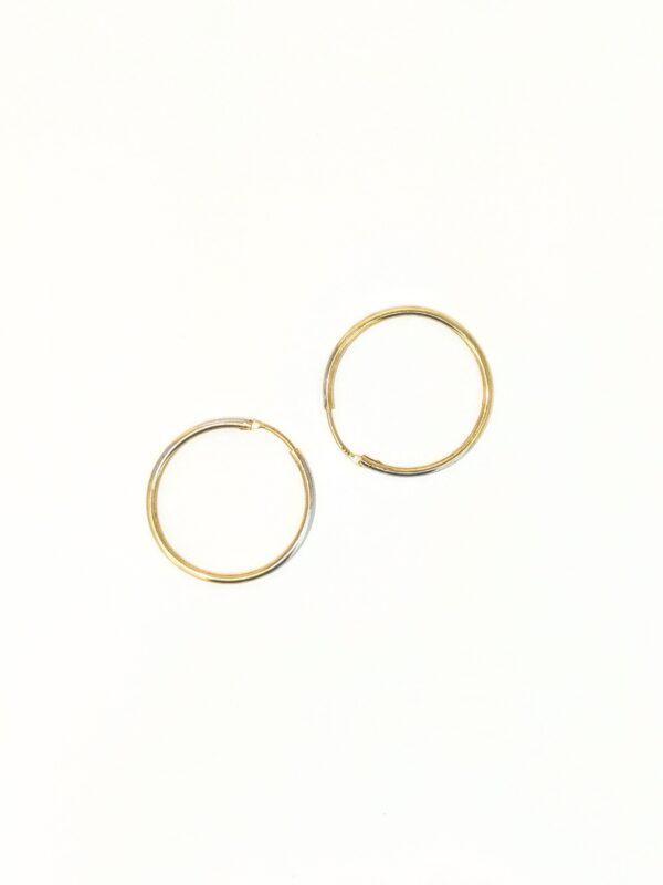 14Kt. Yellow Gold Hoop Earrings - Image 3