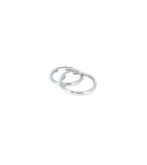 14Kt. White Gold Hoop Earrings