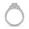 14Kt. White Gold Round Three Stone Engagement Ring - Image 4