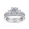 14Kt. White Gold Three Stone Diamond Engagement Ring - Image 4