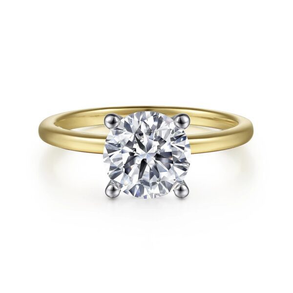 14K White-Yellow Gold Diamond Engagement Ring