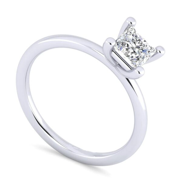 14K White Gold Princess Cut Diamond Engagement Ring - Image 2