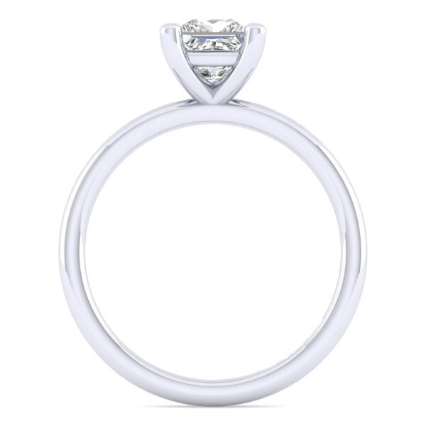 14K White Gold Princess Cut Diamond Engagement Ring - Image 4