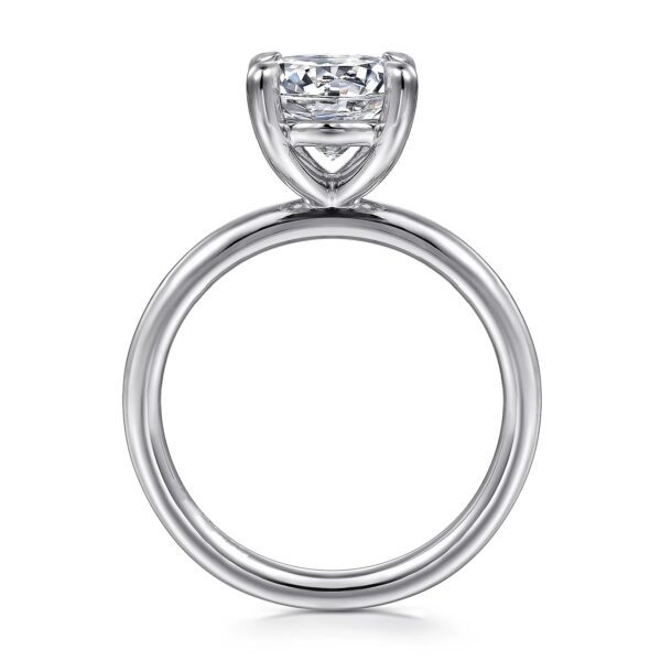 14K White Gold Round Solitaire Engagement Ring - Image 4