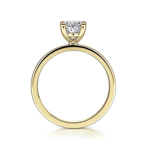 14K Yellow Gold Diamond Engagement Ring - Image 3